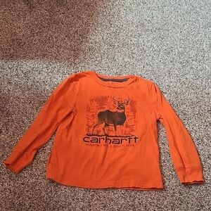 Carhartt Kids Long Sleeve Shirt in Bold Orange